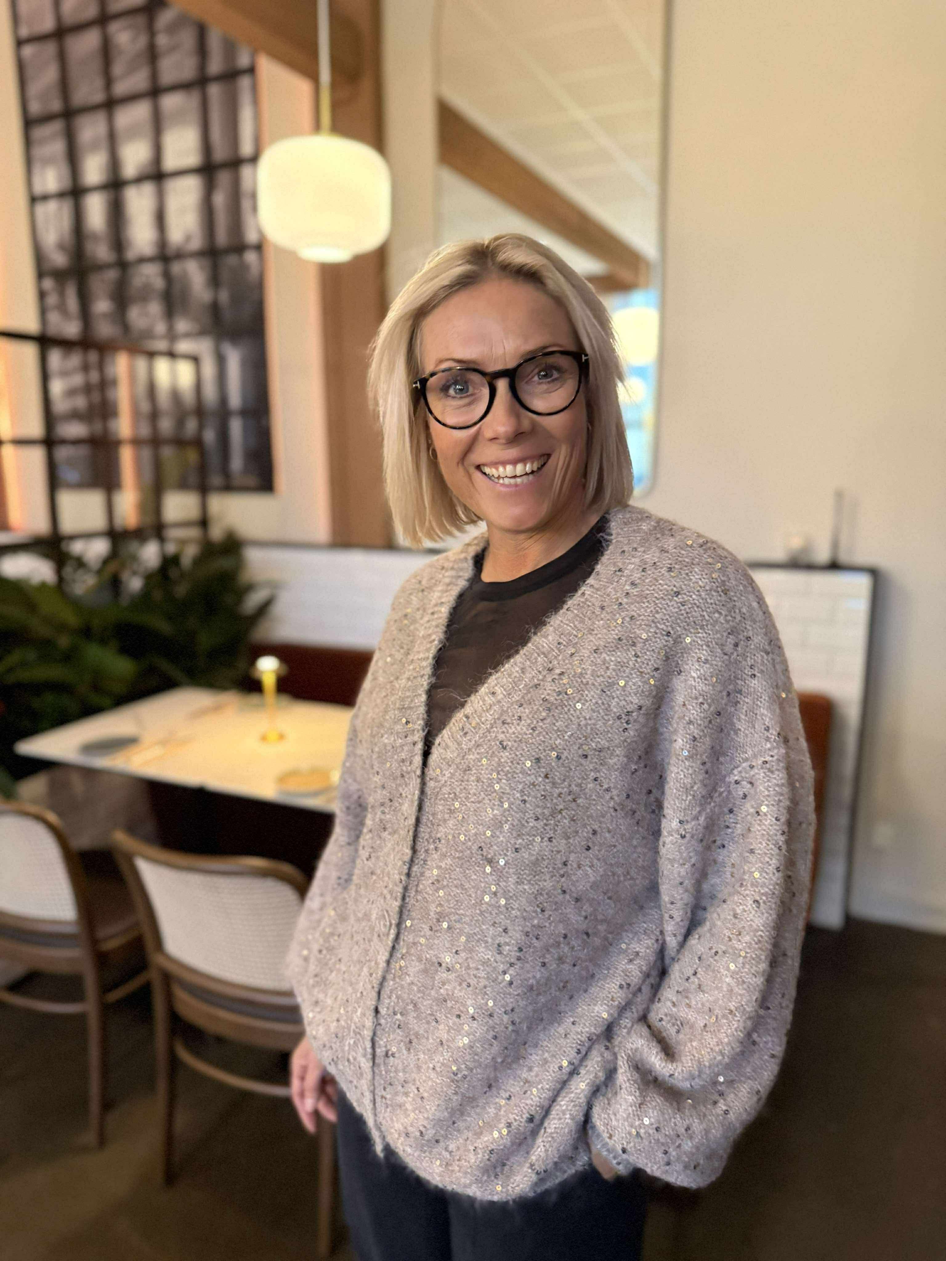 PCMESVA Knit Cardigan - Greige